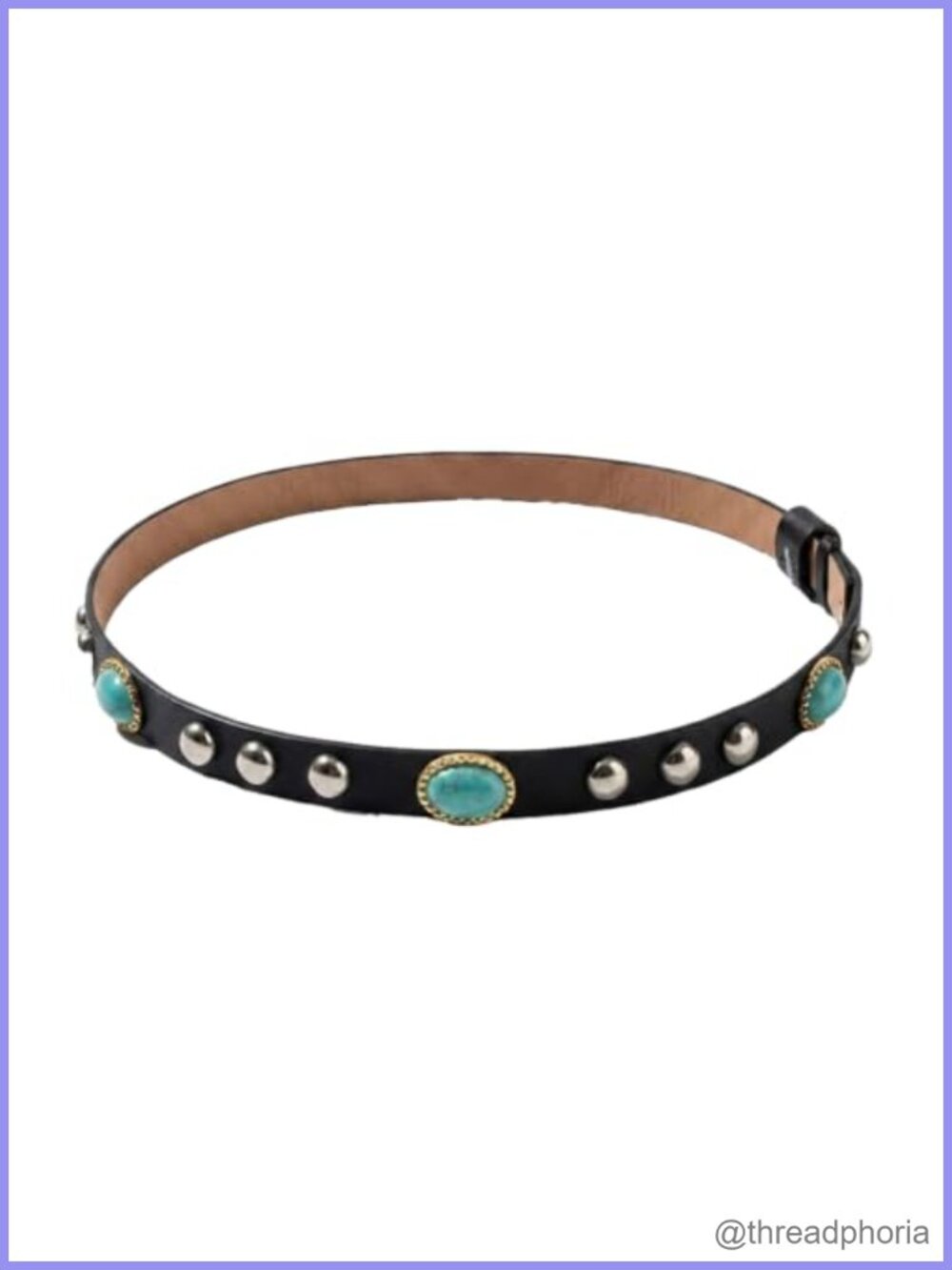 Faux Leather Turquoise Western Hat Band for Straw & Fedora Hats